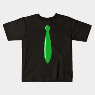 Shiny Green Tie Kids T-Shirt